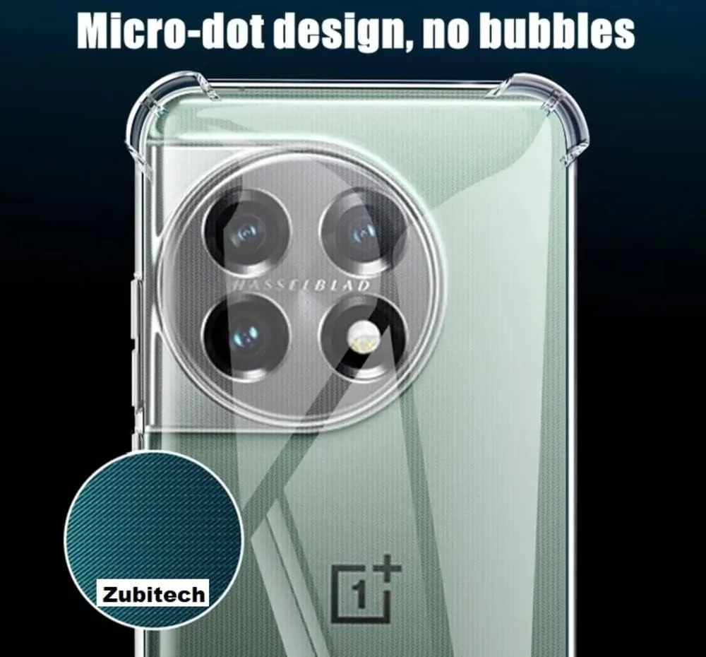 کاور محافظ سیلیکونی TPU نرم و سبک Zubitech با محافظت از دوربین، طراحی شده برای OnePlus 11 5G (شفاف) کاور محافظ سیلیکونی TPU نرم و سبک Zubitech با محافظت از دوربین، طراحی شده برای OnePlus 11 5G (شفاف)