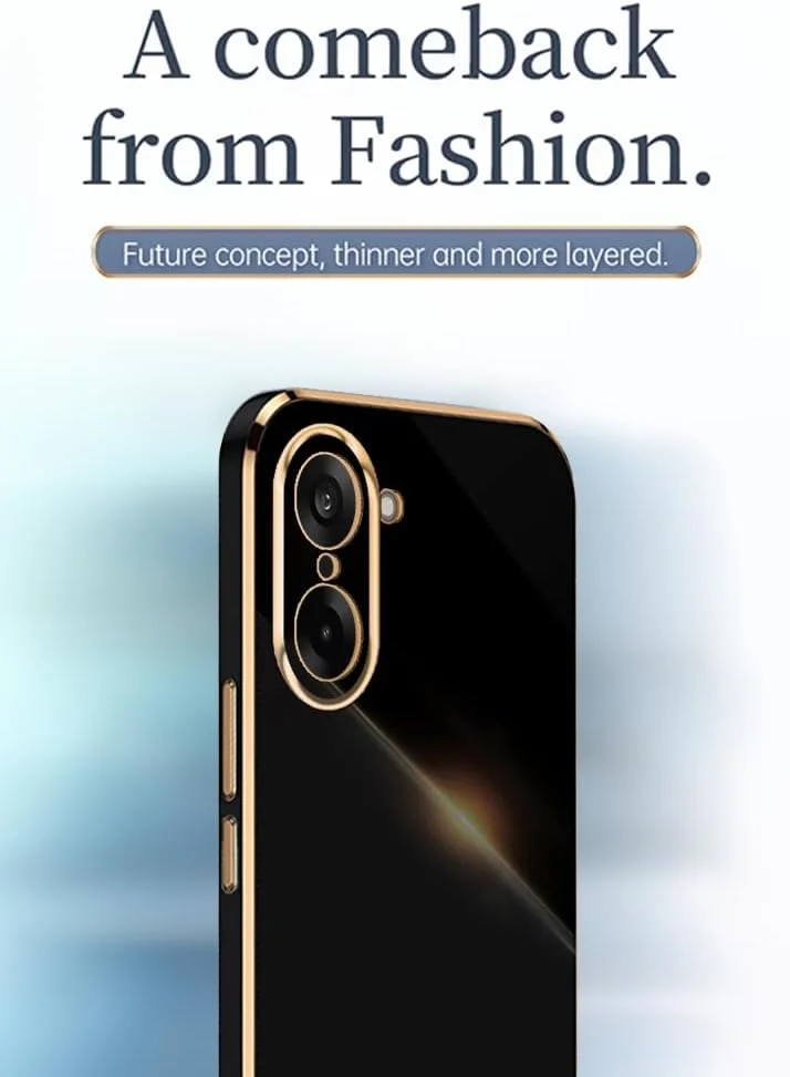 قاب گوشی موبایل با فریم آبکاری شده EASSGU برای OnePlus Nord CE 5 5G / OnePlus Nord CE5 5G (6.77 اینچ)، قاب محافظ سیلیکونی TPU نرم - مشکی قاب گوشی موبایل با فریم آبکاری شده EASSGU برای OnePlus Nord CE 5 5G / OnePlus Nord CE5 5G (6.77 اینچ)، قاب محافظ سیلیکونی TPU نرم - مشکی