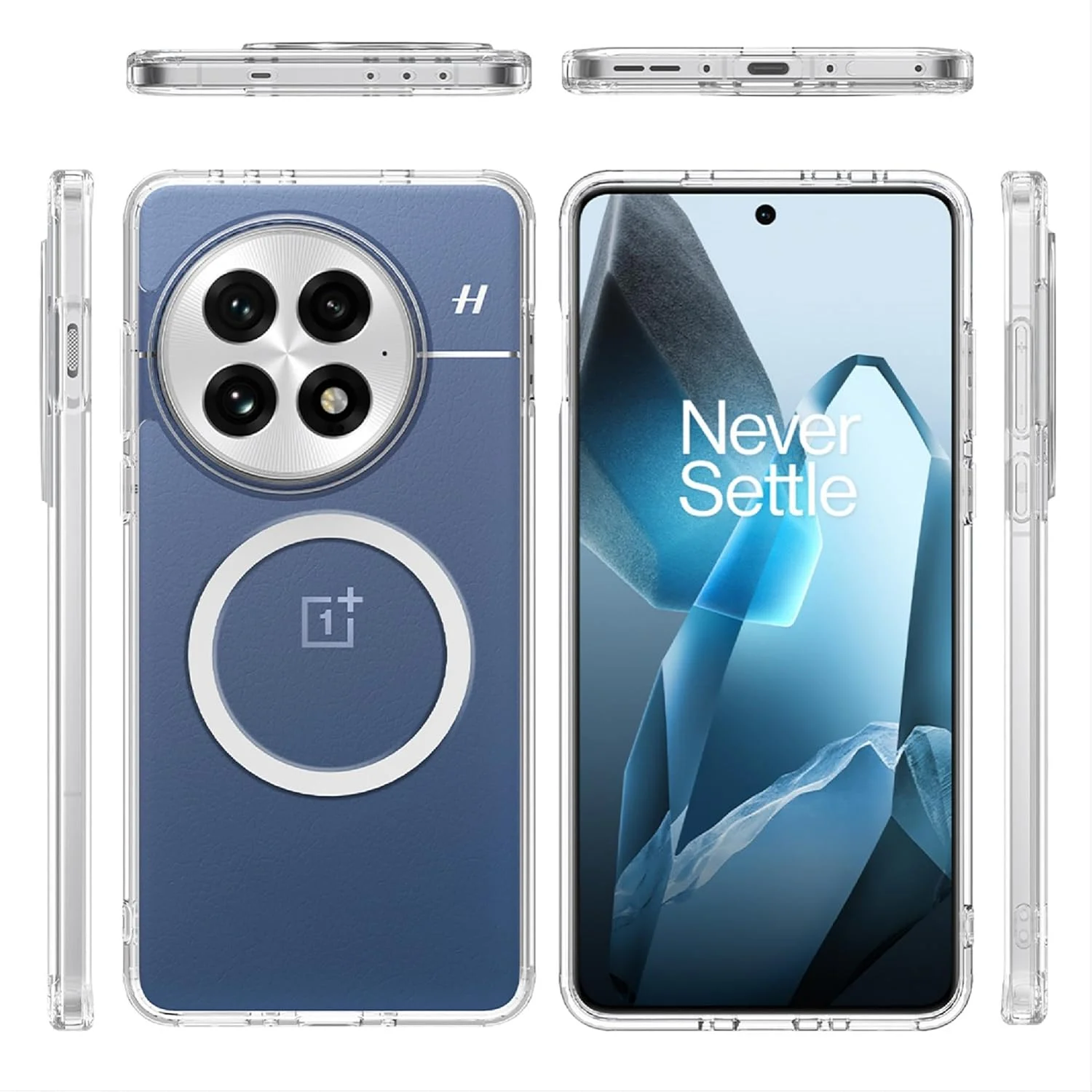 کاور آهنربایی جوپوی برای وان پلاس 13، سازگار با مگسیف، کاور سخت PC شفاف + کاور نرم TPU – شفاف کاور آهنربایی جوپوی برای وان پلاس 13، سازگار با مگسیف، کاور سخت PC شفاف + کاور نرم TPU – شفاف