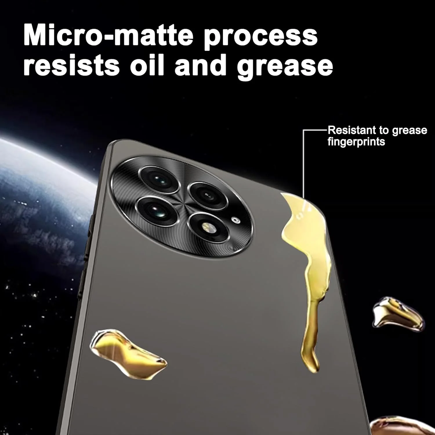 قاب محافظ گوشی وان پلاس 13، [محافظت کامل از دوربین] [ضد زردی] [محافظت نظامی] ضد ضربه و باریک - خاکستری تیره