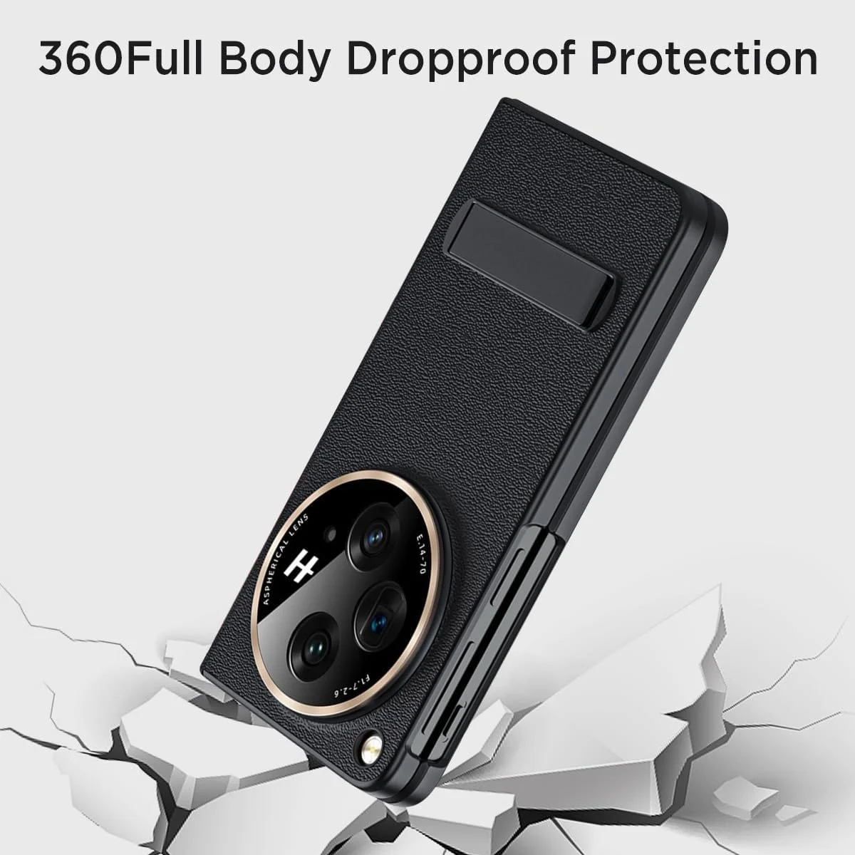 کیف محافظ Miimall سازگار با OnePlus Open، زیپ فنری، فیلم محافظ HD، پوشش PU ضد ضربه با پایه قابل تنظیم برای OnePlus Open، مشکی کیف محافظ Miimall سازگار با OnePlus Open، زیپ فنری، فیلم محافظ HD، پوشش PU ضد ضربه با پایه قابل تنظیم برای OnePlus Open، مشکی