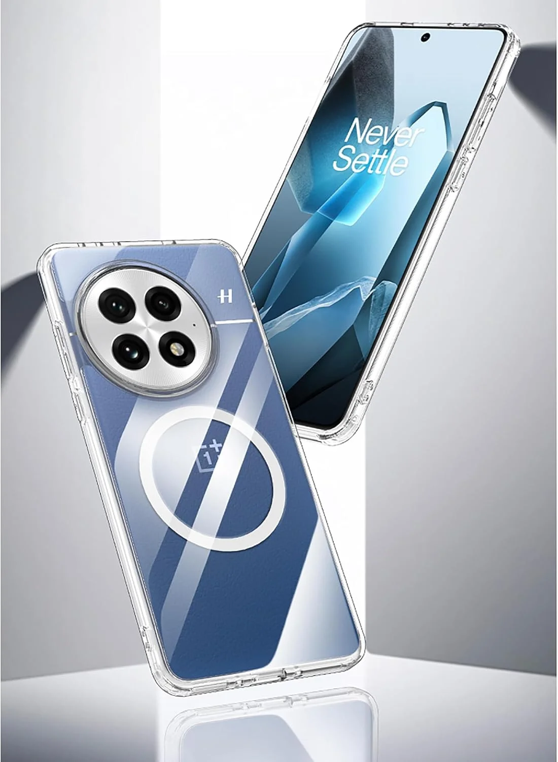 کاور آهنربایی جوپوی برای وان پلاس 13، سازگار با مگسیف، کاور سخت PC شفاف + کاور نرم TPU – شفاف کاور آهنربایی جوپوی برای وان پلاس 13، سازگار با مگسیف، کاور سخت PC شفاف + کاور نرم TPU – شفاف