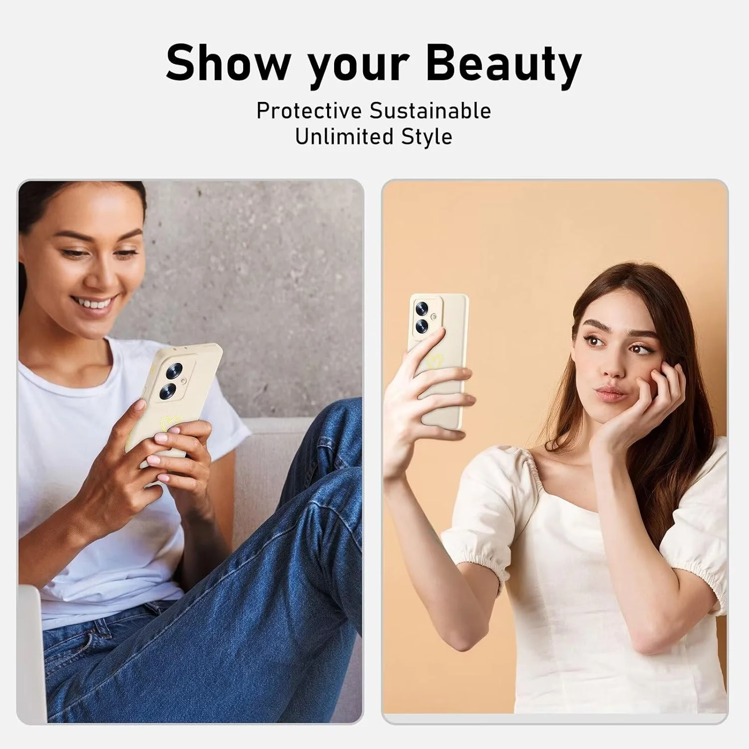 قاب محافظ طرح قلب طلایی LENGRACE برای گوشی وان پلاس نورد CE3 Lite 5G، قاب سیلیکونی TPU ضد ضربه با طرح قلب طلایی برای دختران و بانوان - سرمه ای