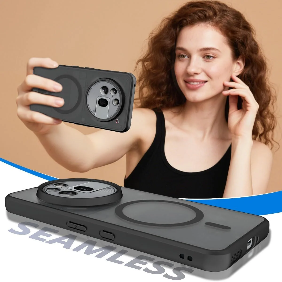 قاب مغناطیسی برای OnePlus 13 5G / 1+ 13 5G با قابلیت اتصال به هولدر ماشین، شارژ بی‌سیم، ضد اثر انگشت CX