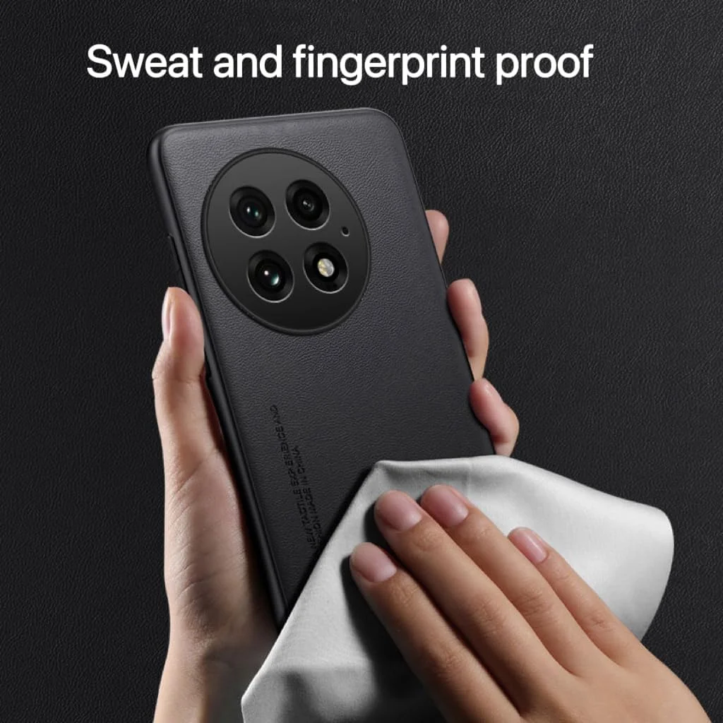 قاب گوشی برای وان پلاس 13: [چرم گیاهی] [ضد اثر انگشت]، قاب باریک و نازک با سپر نرم و محافظ ضد ضربه برای وان پلاس 13 (سبز)