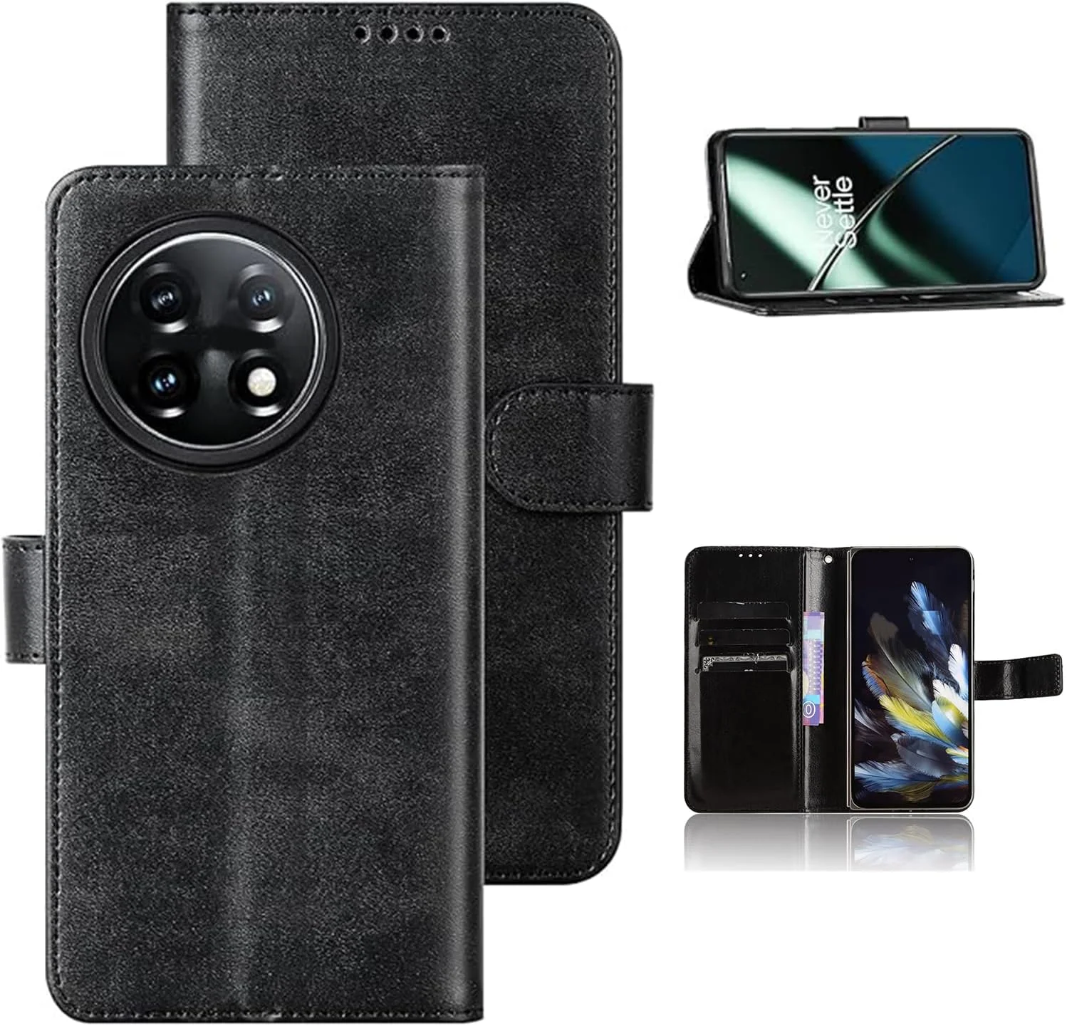 کیف چرمی هوگوث سازگار با قاب گوشی OnePlus 11R 5G / Oneplus ACE 2، جلد کیف پول چرمی PU چرم گاوی تاشو، کیف محافظ چرمی کارت هولدر (مشکی) کیف چرمی هوگوث سازگار با قاب گوشی OnePlus 11R 5G / Oneplus ACE 2، جلد کیف پول چرمی PU چرم گاوی تاشو، کیف محافظ چرمی کارت هولدر (مشکی)