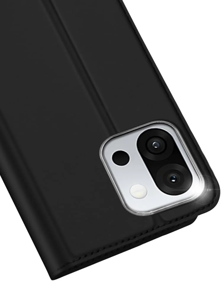 کیف محافظ چرمی DUX DUCIS سری Skin Pro برای OnePlus 13T - کیف پول تاشو چرمی باریک با جای کارت، بست مغناطیسی، عملکرد استند و محافظت ضد ضربه - مشکی