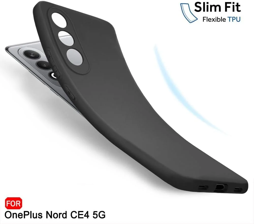 کاور محافظ گوشی وان پلاس نورد CE 4 5G، طراحی باریک و محافظتی، پوشش مات، محافظت از دوربین، ضربه گیر، کاور پشتی سیلیکونی نرم TPU برای وان پلاس نورد CE 4