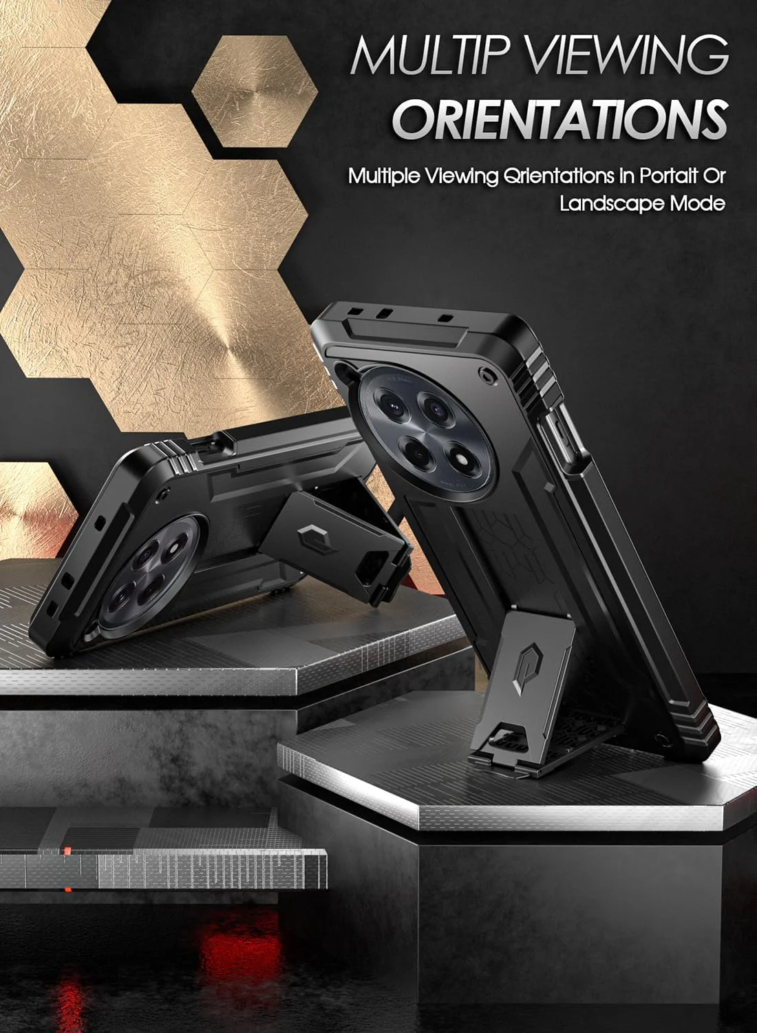 قاب محافظ مقاوم Poetic Revolution برای OnePlus 12R 5G (2024) با محافظ صفحه نمایش داخلی، پوشش محافظ ضد ضربه تمام بدنه با پایه نگهدارنده، مشکی قاب محافظ مقاوم Poetic Revolution برای OnePlus 12R 5G (2024) با محافظ صفحه نمایش داخلی، پوشش محافظ ضد ضربه تمام بدنه با پایه نگهدارنده، مشکی