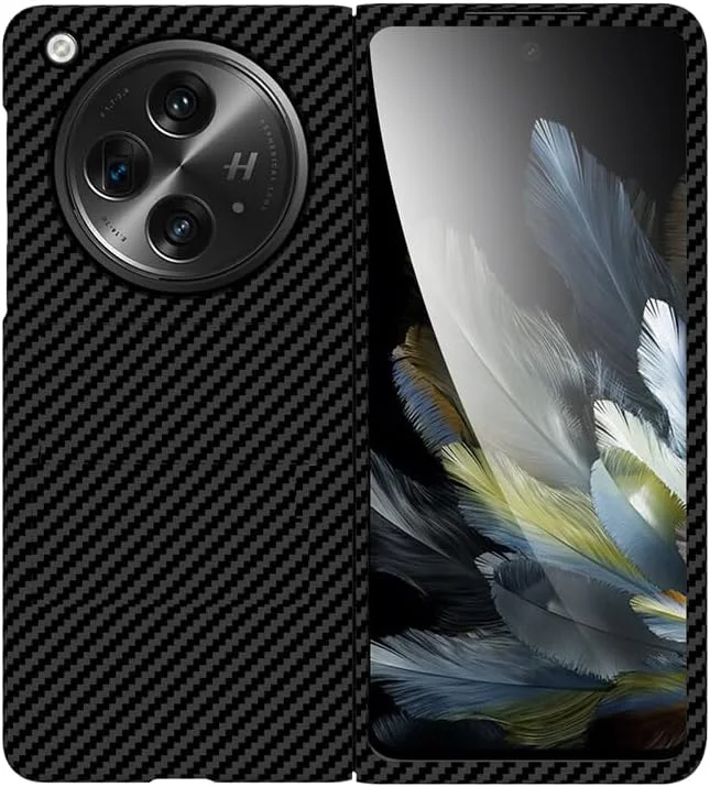 قاب فیبر کربنی Gruattreay سازگار با OnePlus Open/Oppo Find N3 | پلاستیک سخت PC فوق العاده نازک، پوشش مات و قاب محافظ شیک (مشکی) قاب فیبر کربنی Gruattreay سازگار با OnePlus Open/Oppo Find N3 | پلاستیک سخت PC فوق العاده نازک، پوشش مات و قاب محافظ شیک (مشکی)