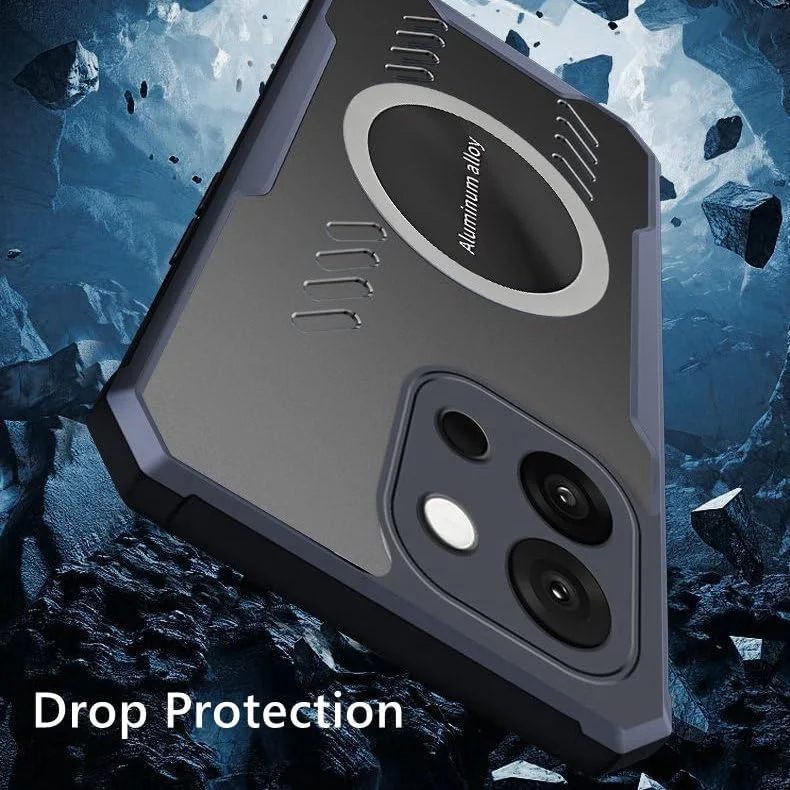 قاب محافظ گوشی برای وان پلاس 13T / وان پلاس 13S، [محافظ لنز دوربین برجسته]، کاور مغناطیسی مات وان پلاس 13S / 13T، قاب محافظ ضد ضربه، خنک کننده سریع، دفع حرارت در بازی (مشکی)