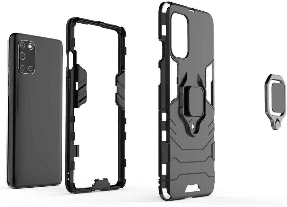 قاب محافظ گوشی موبایل میجین سازگار با وان پلاس 8T، با حلقه فلزی و استند، پوشش مقاوم دولایه برای وان پلاس 8T (مشکی) قاب محافظ گوشی موبایل میجین سازگار با وان پلاس 8T، با حلقه فلزی و استند، پوشش مقاوم دولایه برای وان پلاس 8T (مشکی)