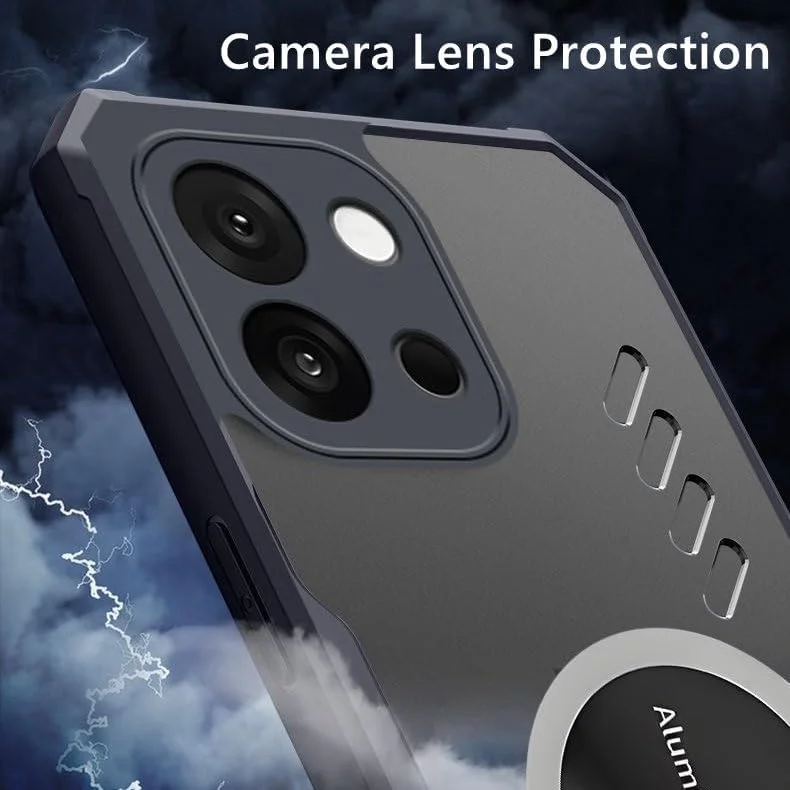 قاب محافظ گوشی برای وان پلاس 13T / وان پلاس 13S، [محافظ لنز دوربین برجسته]، کاور مغناطیسی مات وان پلاس 13S / 13T، قاب محافظ ضد ضربه، خنک کننده سریع، دفع حرارت در بازی (مشکی)