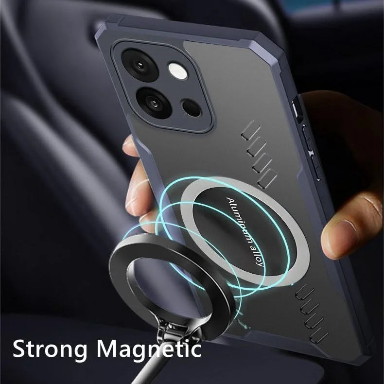 قاب محافظ گوشی برای وان پلاس 13T / وان پلاس 13S، [محافظ لنز دوربین برجسته]، کاور مغناطیسی مات وان پلاس 13S / 13T، قاب محافظ ضد ضربه، خنک کننده سریع، دفع حرارت در بازی (مشکی)