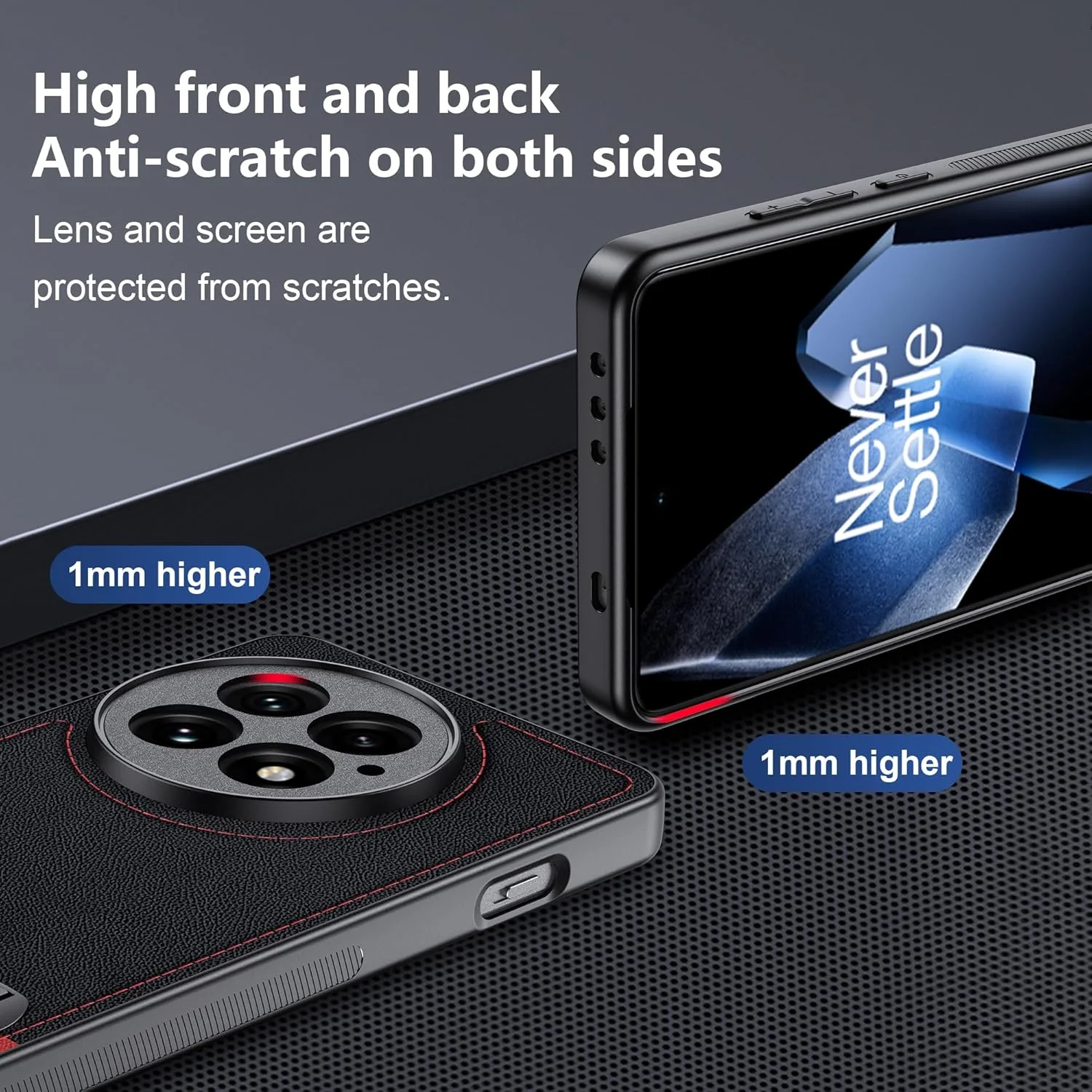 قاب گوشی OnePlus 13 با پایه چرخان، چرم مصنوعی PU + قاب سیلیکونی انعطاف پذیر