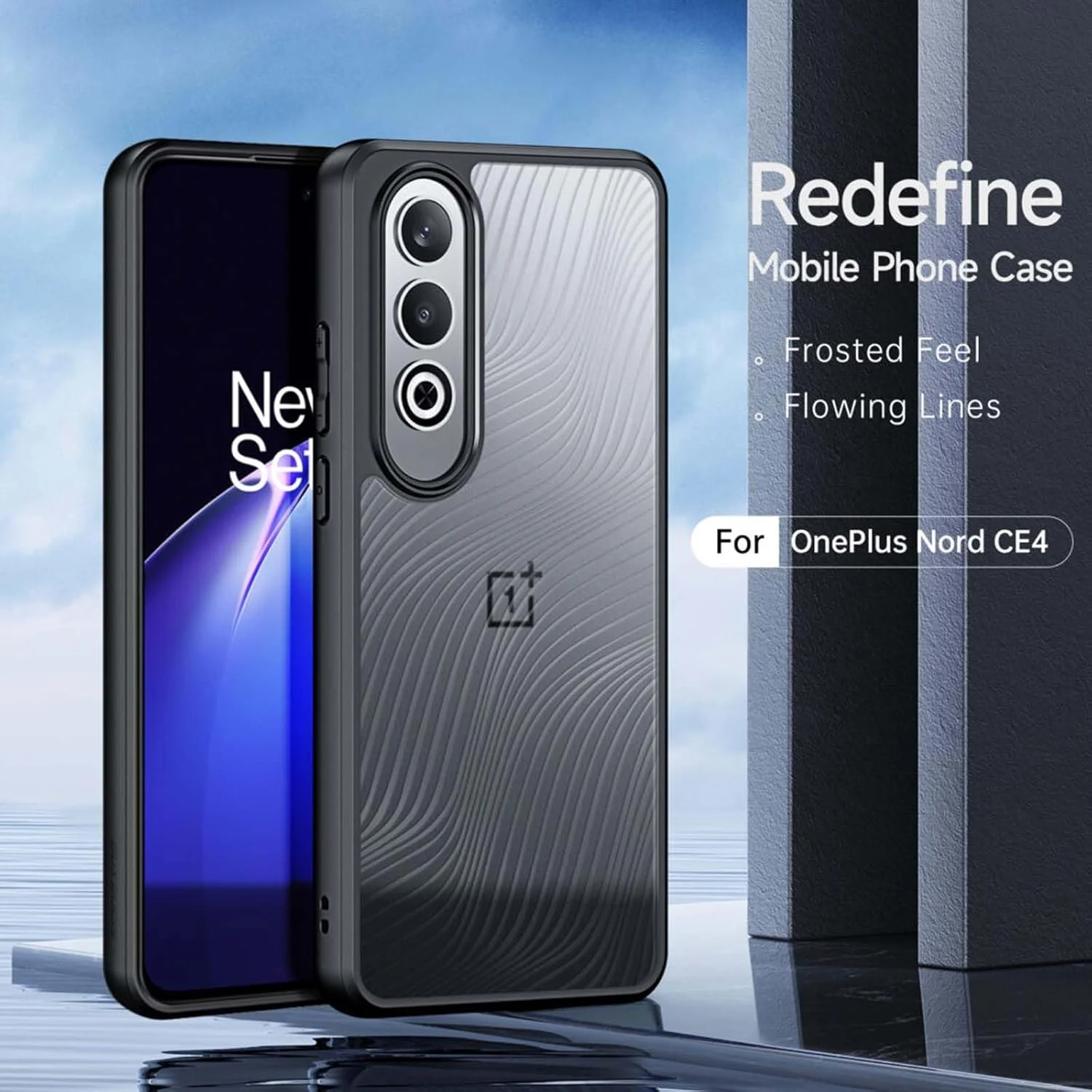 کاور پشتی OIATROE برای OnePlus Nord CE4، [باریک] [ضد اثر انگشت] [بافت مات] قاب گوشی برای OnePlus Nord CE4 - مشکی