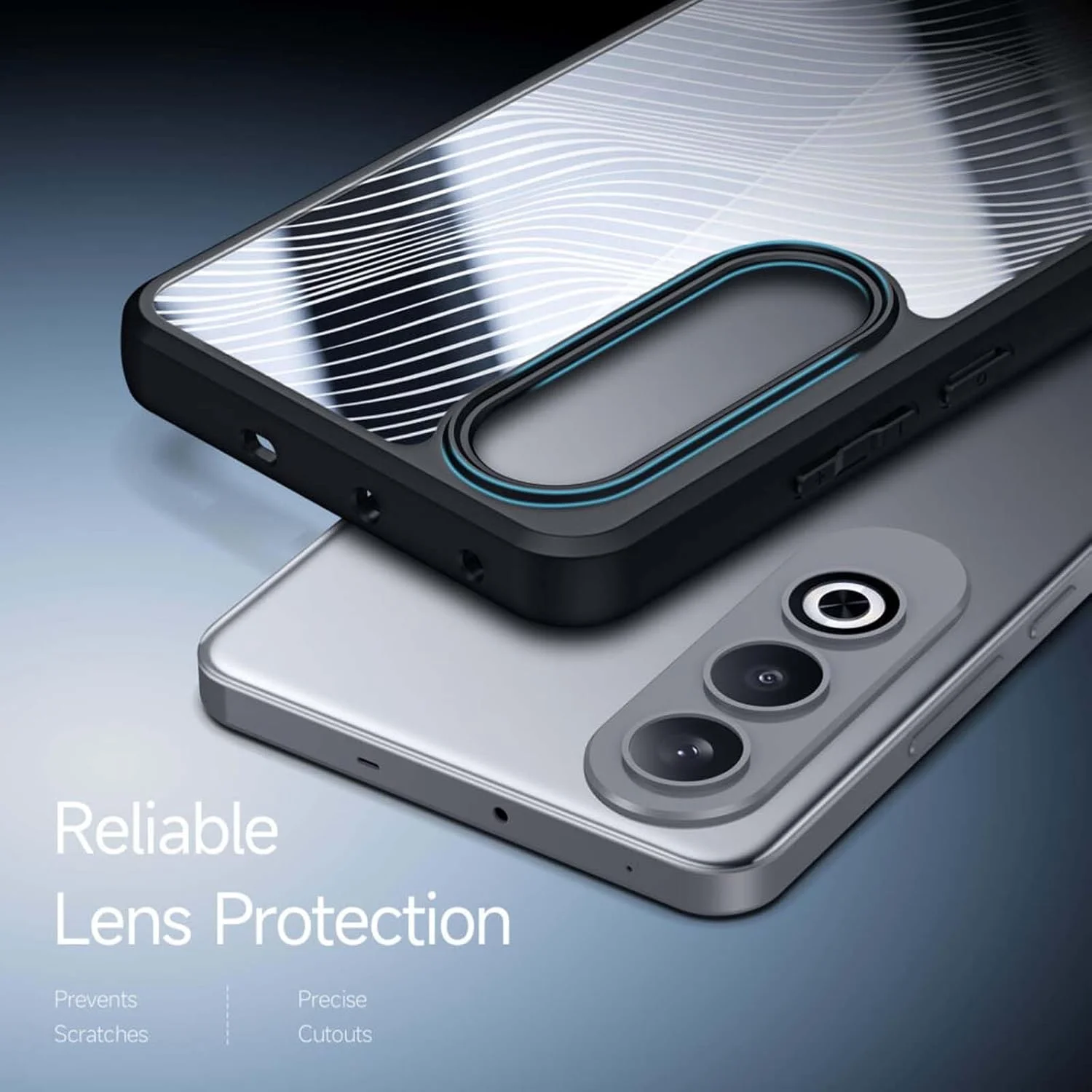 کاور پشتی OIATROE برای OnePlus Nord CE4، [باریک] [ضد اثر انگشت] [بافت مات] قاب گوشی برای OnePlus Nord CE4 - مشکی