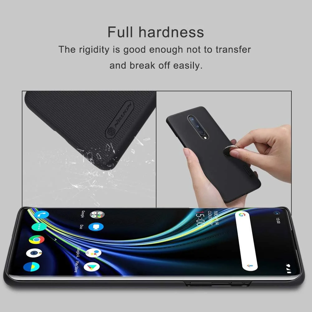 قاب محافظ گوشی نیلکین OnePlus 8، سری Super Frosted Shield، ضد لغزش، پوشش سخت پشتی برای OnePlus 8 (1+8) [رنگ مشکی] از لوازم جانبی نیلکین