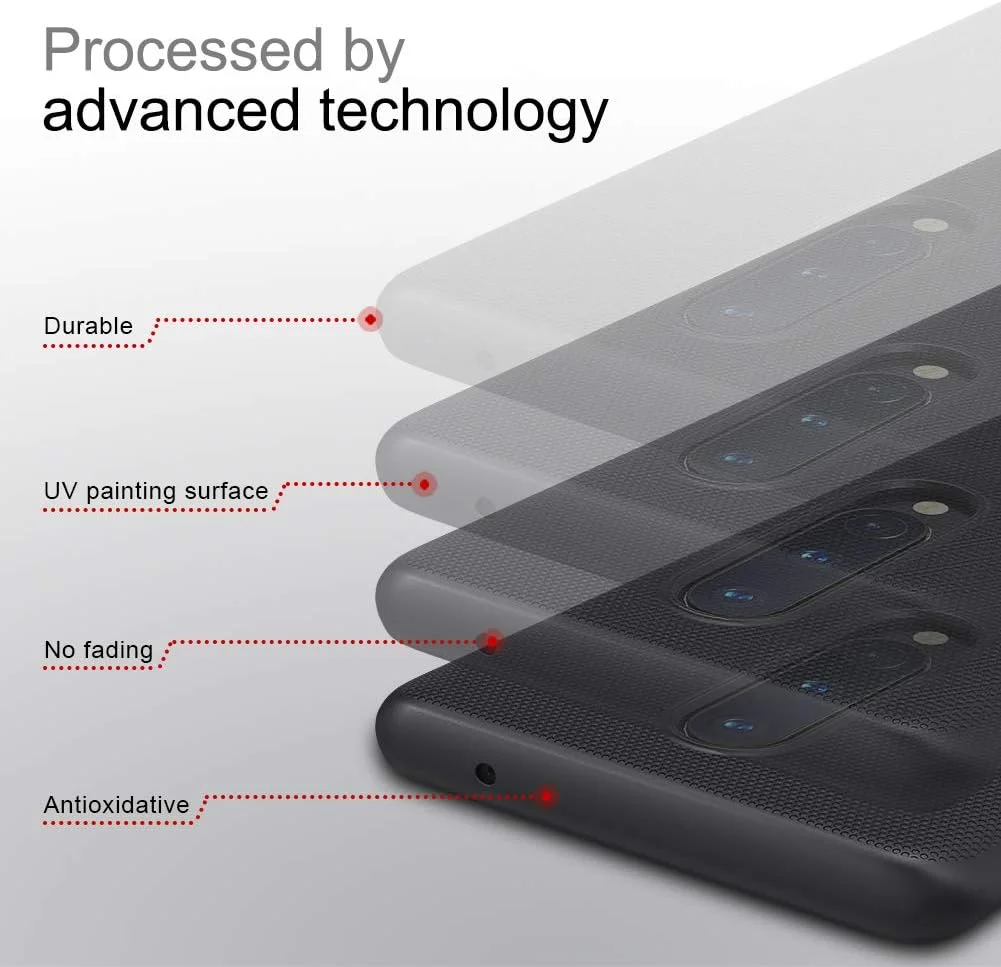 قاب محافظ گوشی نیلکین OnePlus 8، سری Super Frosted Shield، ضد لغزش، پوشش سخت پشتی برای OnePlus 8 (1+8) [رنگ مشکی] از لوازم جانبی نیلکین