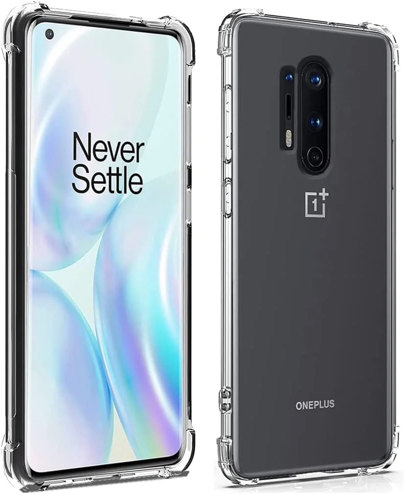 کاور محافظ شفاف و نرم سیلیکونی Zubitech برای گوشی OnePlus 8 Pro، ضد ضربه با گوشه‌های تقویت‌شده