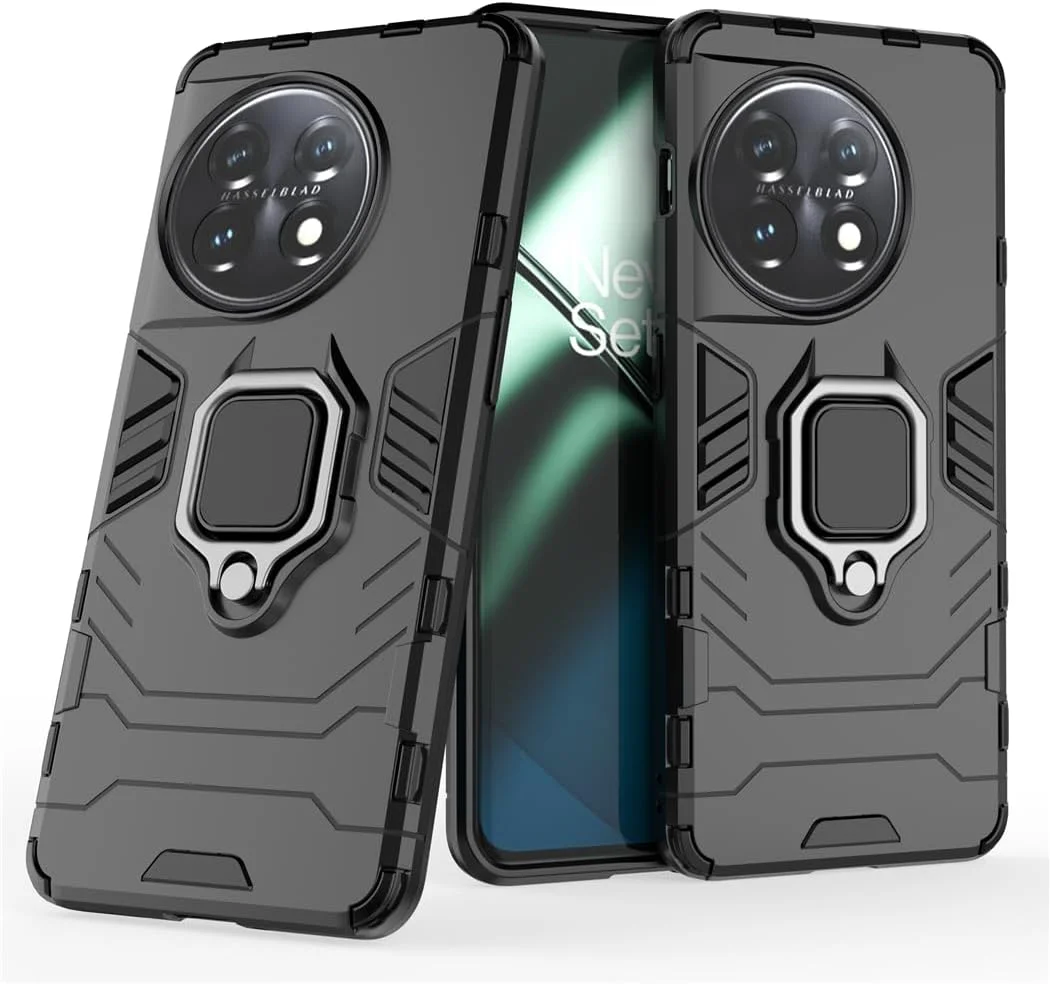 قاب محافظ گوشی مایجین سازگار با وانپلاس 11، با حلقه فلزی و استند، پوشش دولایه مقاوم (مشکی) قاب محافظ گوشی مایجین سازگار با وانپلاس 11، با حلقه فلزی و استند، پوشش دولایه مقاوم (مشکی)