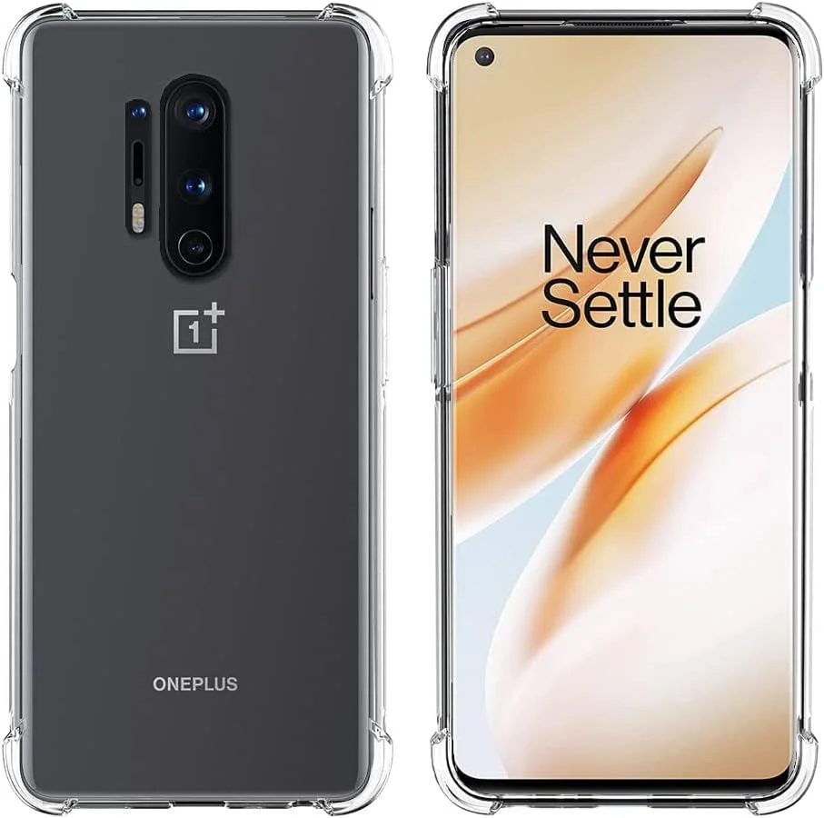 کاور محافظ شفاف و نرم سیلیکونی Zubitech برای گوشی OnePlus 8 Pro، ضد ضربه با گوشه‌های تقویت‌شده