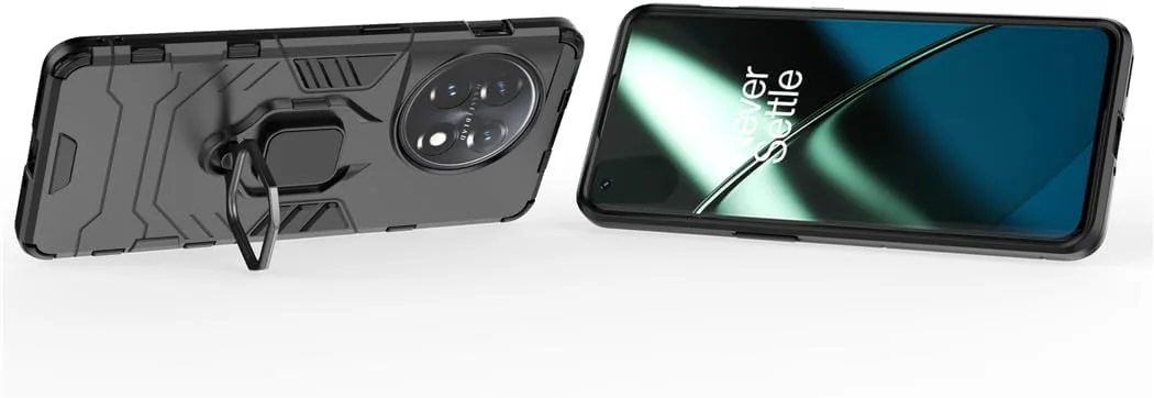 قاب محافظ گوشی مایجین سازگار با وانپلاس 11، با حلقه فلزی و استند، پوشش دولایه مقاوم (مشکی) قاب محافظ گوشی مایجین سازگار با وانپلاس 11، با حلقه فلزی و استند، پوشش دولایه مقاوم (مشکی)