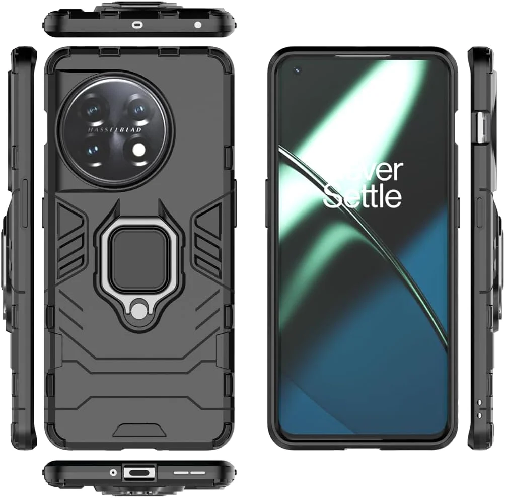 قاب محافظ گوشی مایجین سازگار با وانپلاس 11، با حلقه فلزی و استند، پوشش دولایه مقاوم (مشکی) قاب محافظ گوشی مایجین سازگار با وانپلاس 11، با حلقه فلزی و استند، پوشش دولایه مقاوم (مشکی)