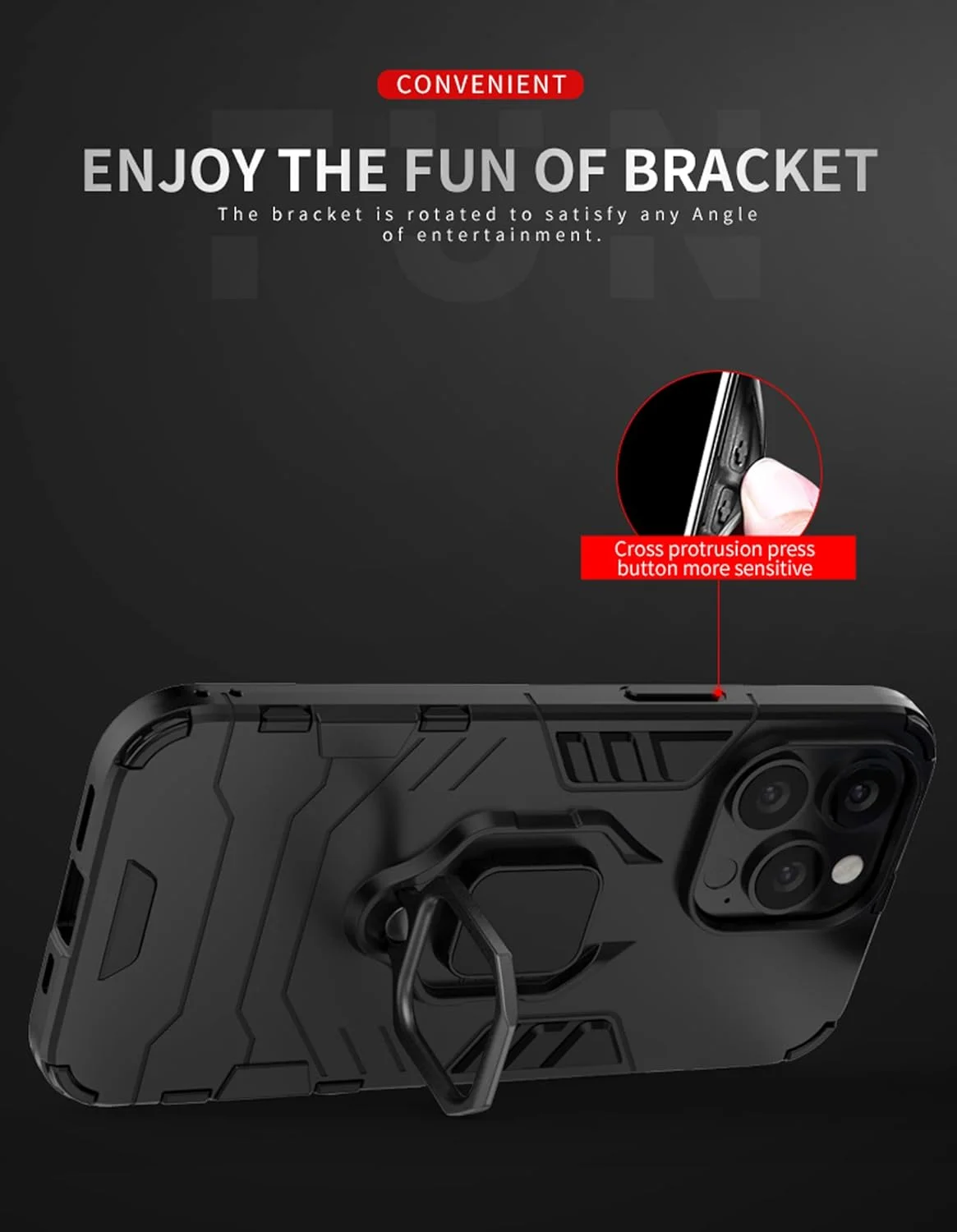 قاب محافظ برای گوشی های اوپو رنو 7Z/A96 5G/وان پلاس نورد N20 5G، کاور زرهی مقاوم در برابر ضربه با پایه تاشو، قرمز قاب محافظ برای گوشی های اوپو رنو 7Z/A96 5G/وان پلاس نورد N20 5G، کاور زرهی مقاوم در برابر ضربه با پایه تاشو، قرمز