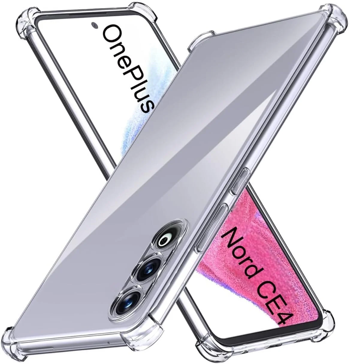 کاور محافظ شفاف ژلهای نرم و انعطافپذیر TPU با گوشههای تقویتشده ضد ضربه برای گوشی وان پلاس نورد CE 4 5G کاور محافظ شفاف ژلهای نرم و انعطافپذیر TPU با گوشههای تقویتشده ضد ضربه برای گوشی وان پلاس نورد CE 4 5G