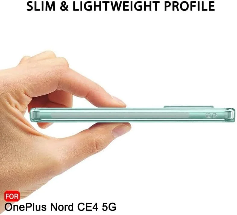 کاور محافظ شفاف ژله‌ای نرم و انعطاف‌پذیر TPU با گوشه‌های تقویت‌شده ضد ضربه برای گوشی وان پلاس نورد CE 4 5G
