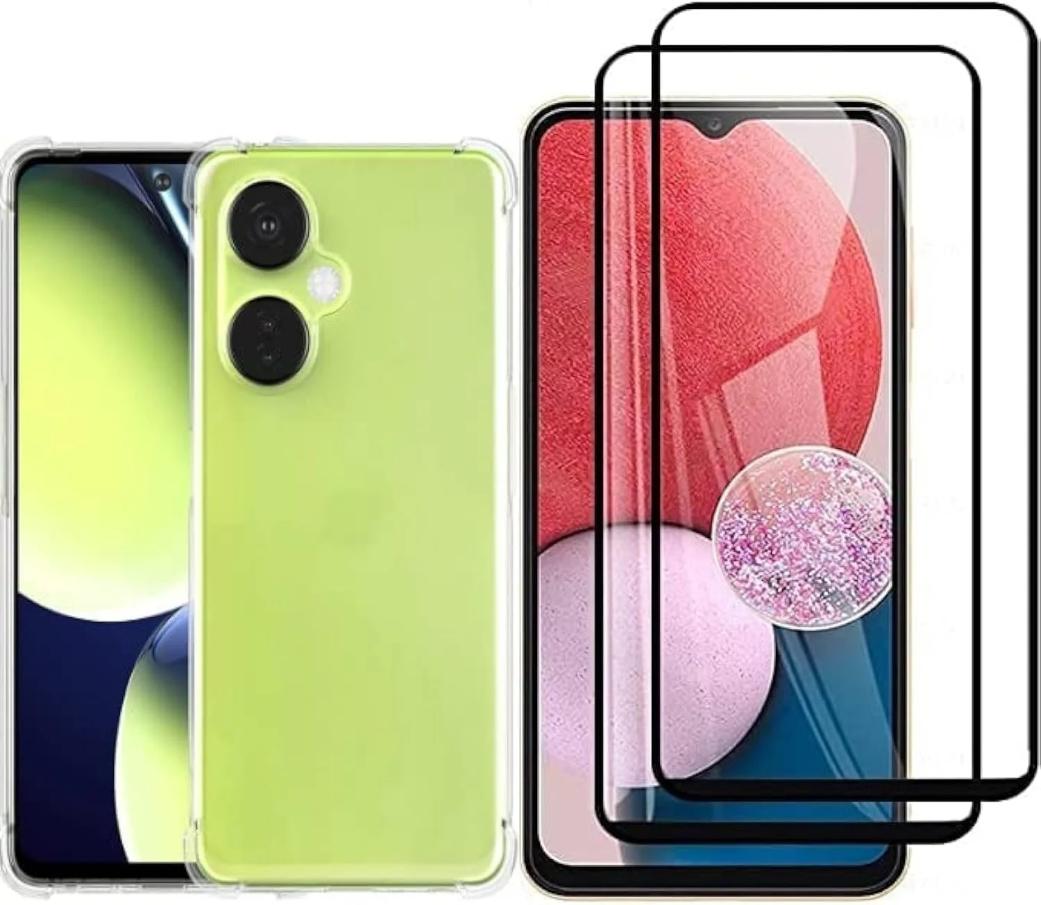 کاور گوشی مدل foissy (شامل 1 کاور و 2 محافظ صفحه نمایش) سازگار با گوشی وان پلاس نورد CE 3 لایت 5G، کاور محافظ TPU نرم و شفاف کاور گوشی مدل foissy (شامل 1 کاور و 2 محافظ صفحه نمایش) سازگار با گوشی وان پلاس نورد CE 3 لایت 5G، کاور محافظ TPU نرم و شفاف