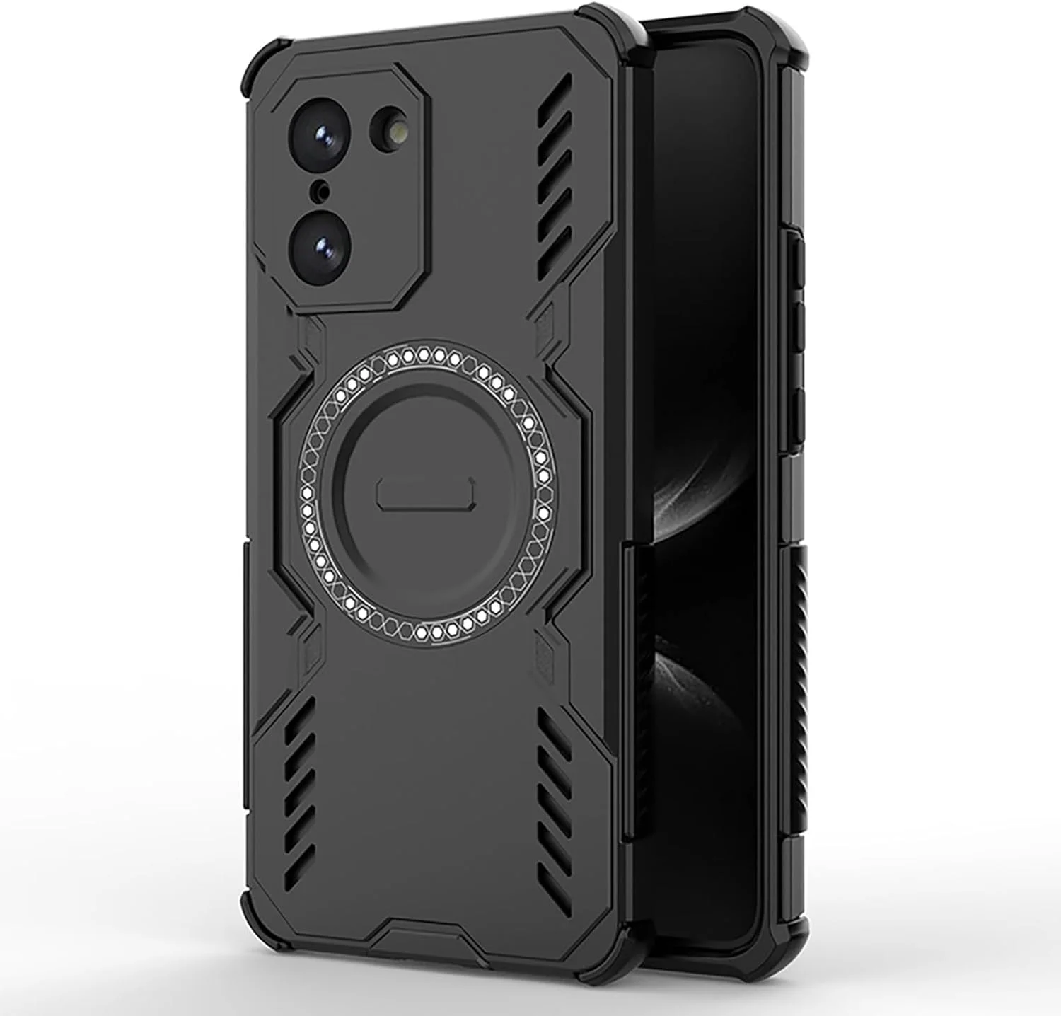 قاب محافظ مغناطیسی ایلینگ برای وان پلاس نورد CE 5 5G، سازگار با MagSafe، بسیار نازک، ضد ضربه، پوشش سخت PC، بامپر سیلیکونی نرم TPU، مشکی قاب محافظ مغناطیسی ایلینگ برای وان پلاس نورد CE 5 5G، سازگار با MagSafe، بسیار نازک، ضد ضربه، پوشش سخت PC، بامپر سیلیکونی نرم TPU، مشکی