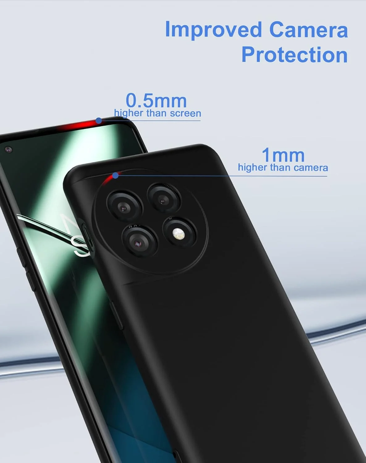 کاور سیلیکونی Foluu برای OnePlus 11، کاور ضربه گیر ژل مایع با روکش داخلی میکروفیبر نرم، محافظ باریک و ضد ضربه برای OnePlus 11 5G 2023 (مشکی) کاور سیلیکونی Foluu برای OnePlus 11، کاور ضربه گیر ژل مایع با روکش داخلی میکروفیبر نرم، محافظ باریک و ضد ضربه برای OnePlus 11 5G 2023 (مشکی)