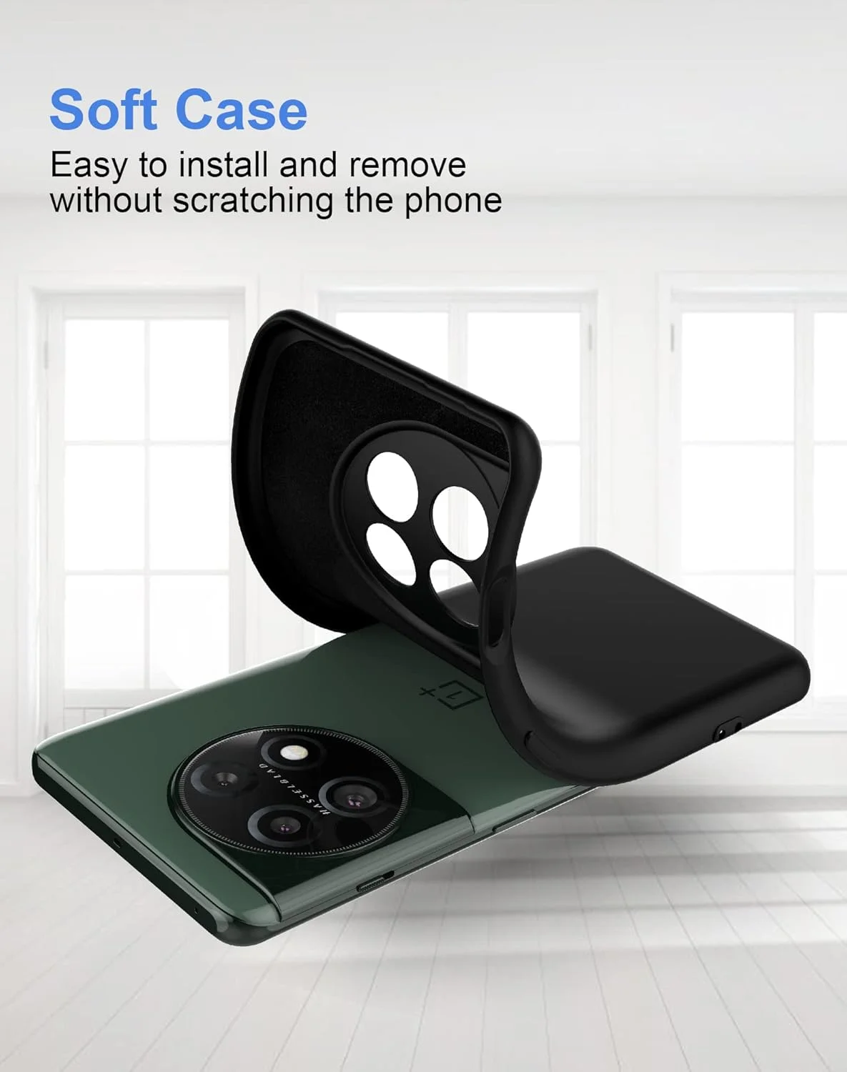 کاور سیلیکونی Foluu برای OnePlus 11، کاور ضربه گیر ژل مایع با روکش داخلی میکروفیبر نرم، محافظ باریک و ضد ضربه برای OnePlus 11 5G 2023 (مشکی) کاور سیلیکونی Foluu برای OnePlus 11، کاور ضربه گیر ژل مایع با روکش داخلی میکروفیبر نرم، محافظ باریک و ضد ضربه برای OnePlus 11 5G 2023 (مشکی)