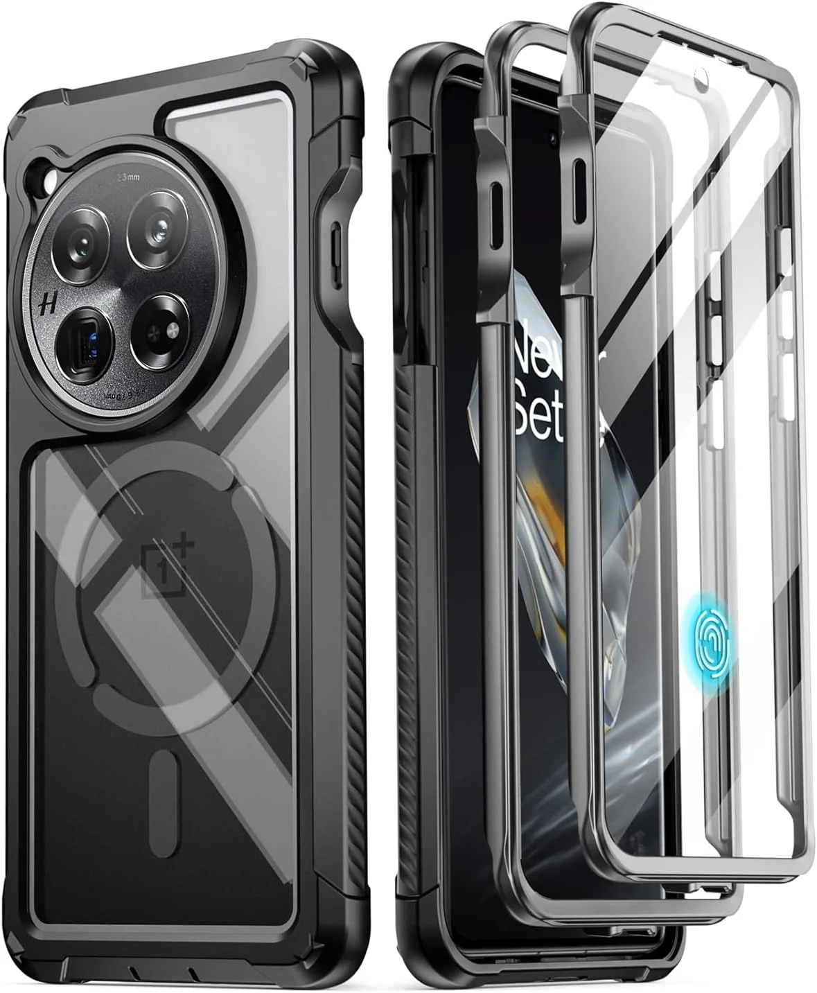 کاور محافظ POETIC Guardian سازگار با OnePlus 12 5G (2024)، محافظ صفحه نمایش داخلی، عملکرد با شناسه اثر انگشت، ضد ضربه، مقاوم، شفاف، کاور هیبریدی تمام بدنه، مشکی/شفاف کاور محافظ POETIC Guardian سازگار با OnePlus 12 5G (2024)، محافظ صفحه نمایش داخلی، عملکرد با شناسه اثر انگشت، ضد ضربه، مقاوم، شفاف، کاور هیبریدی تمام بدنه، مشکی/شفاف