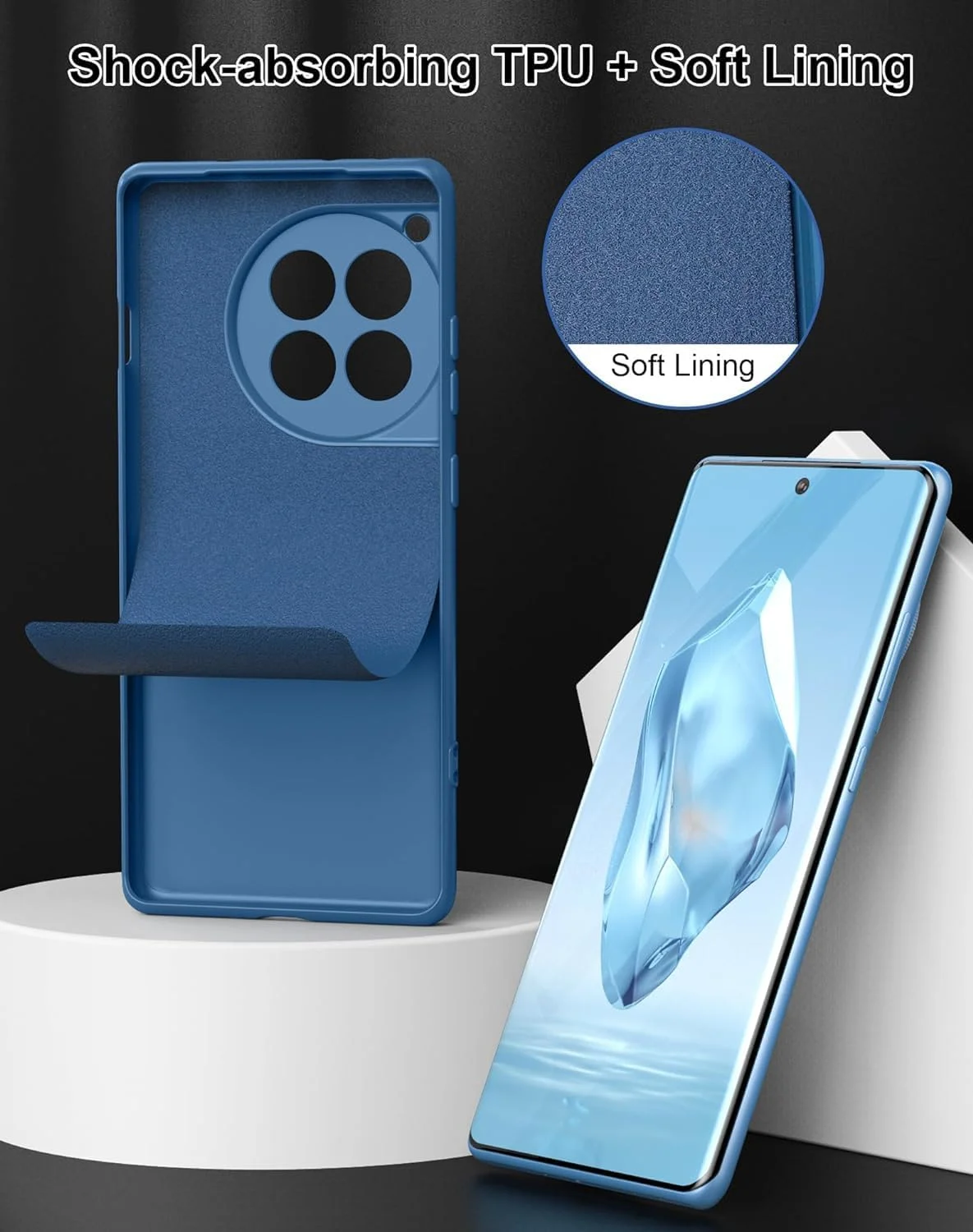کاور سیلیکونی برای OnePlus 12R 2024، کاور ضربه گیر ژله ای مایع با آستر میکروفایبر نرم، محافظ باریک و ضد ضربه برای OnePlus 12R 5G 2024 (آبی) کاور سیلیکونی برای OnePlus 12R 2024، کاور ضربه گیر ژله ای مایع با آستر میکروفایبر نرم، محافظ باریک و ضد ضربه برای OnePlus 12R 5G 2024 (آبی)