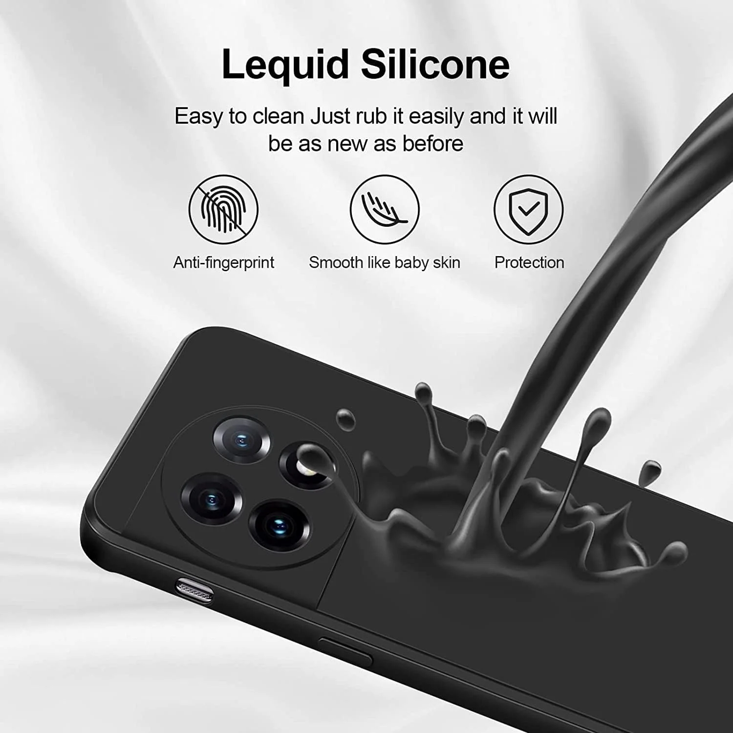 قاب سیلیکونی با پوشش دوربین - قاب گوشی با پوشش کامل و لمس نرم و ابریشمی سازگار با وان پلاس 11 سایز 6.7 اینچ قاب سیلیکونی با پوشش دوربین - قاب گوشی با پوشش کامل و لمس نرم و ابریشمی سازگار با وان پلاس 11 سایز 6.7 اینچ