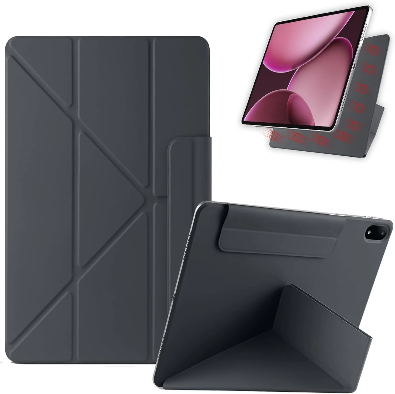 کاور محافظ مغناطیسی FDHYFGDY برای تبلت OnePlus Pad 3 سایز ۱۳.۲ اینچ، کاور هوشمند باریک و سبک با قابلیت استند، کاور تبلت OnePlus Pad 3، مشکی کاور محافظ مغناطیسی FDHYFGDY برای تبلت OnePlus Pad 3 سایز ۱۳.۲ اینچ، کاور هوشمند باریک و سبک با قابلیت استند، کاور تبلت OnePlus Pad 3، مشکی