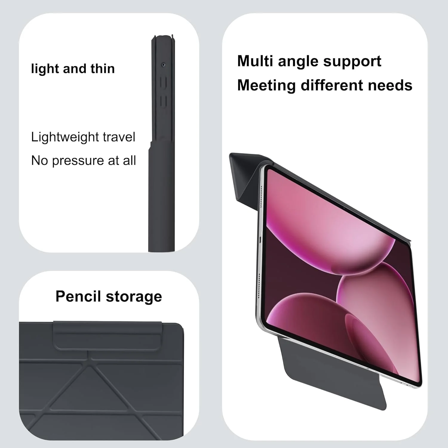 کاور محافظ مغناطیسی FDHYFGDY برای تبلت OnePlus Pad 3 سایز ۱۳.۲ اینچ، کاور هوشمند باریک و سبک با قابلیت استند، کاور تبلت OnePlus Pad 3، مشکی کاور محافظ مغناطیسی FDHYFGDY برای تبلت OnePlus Pad 3 سایز ۱۳.۲ اینچ، کاور هوشمند باریک و سبک با قابلیت استند، کاور تبلت OnePlus Pad 3، مشکی