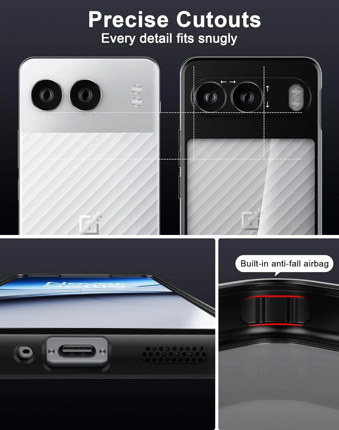 کاور شفاف Foluu برای OnePlus Nord 4 5G 2024، پشت PC سخت شفاف و سپر TPU نرم، کاور محافظ ضد ضربه و باریک برای OnePlus Nord 4 5G 2024 کاور شفاف Foluu برای OnePlus Nord 4 5G 2024، پشت PC سخت شفاف و سپر TPU نرم، کاور محافظ ضد ضربه و باریک برای OnePlus Nord 4 5G 2024