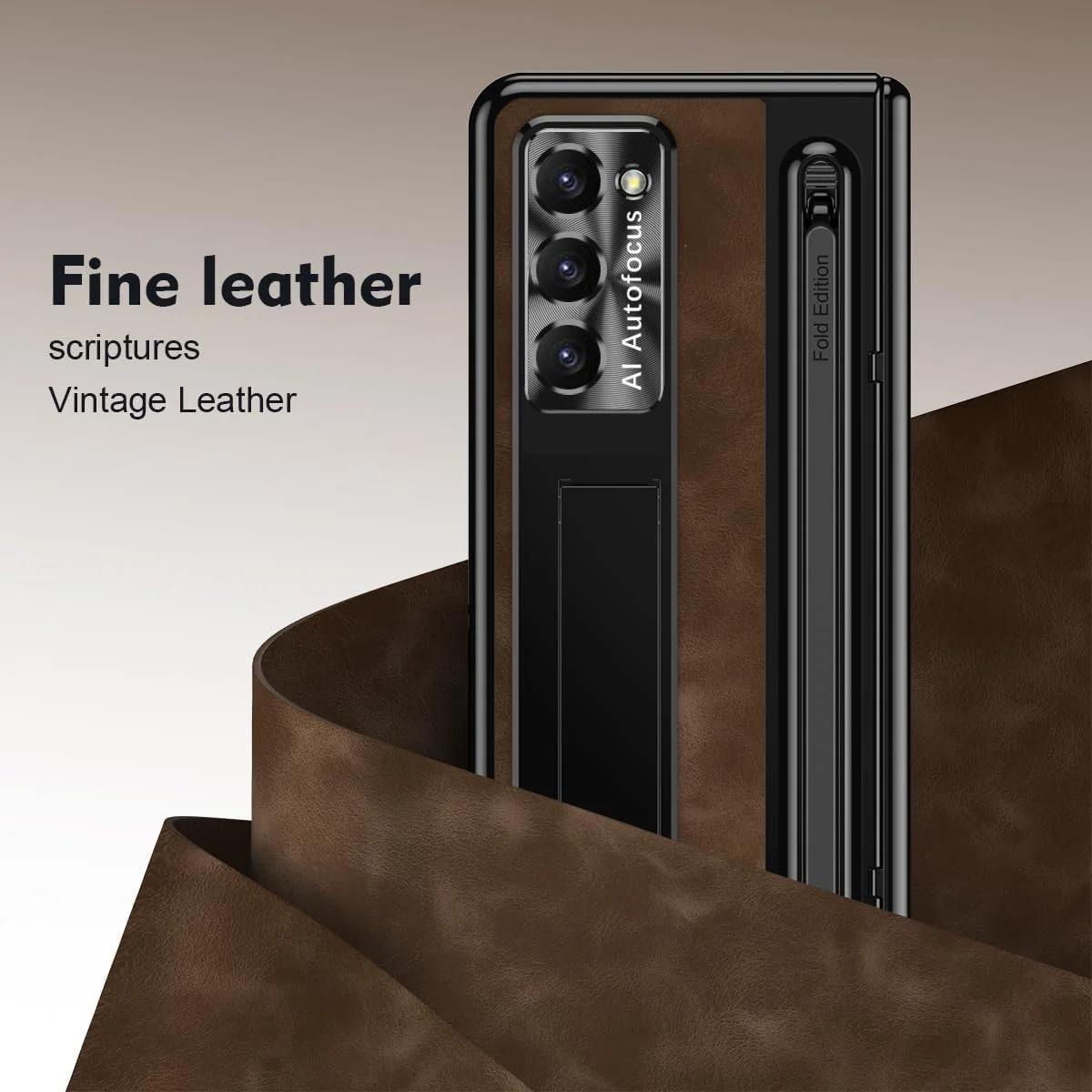 کاور محافظ گوشی سامسونگ گلکسی زد فولد 6 مدل KASTWAVE به همراه جای قلم باریک و قلم خازنی، ساخته شده از چرم مرغوب با طراحی Jazz Retro، مقاوم در برابر ضربه، محافظت کامل از صفحه نمایش و لولا (رنگ قهوه ای) کاور محافظ گوشی سامسونگ گلکسی زد فولد 6 مدل KASTWAVE به همراه جای قلم باریک و قلم خازنی، ساخته شده از چرم مرغوب با طراحی Jazz Retro، مقاوم در برابر ضربه، محافظت کامل از صفحه نمایش و لولا (رنگ قهوه ای)