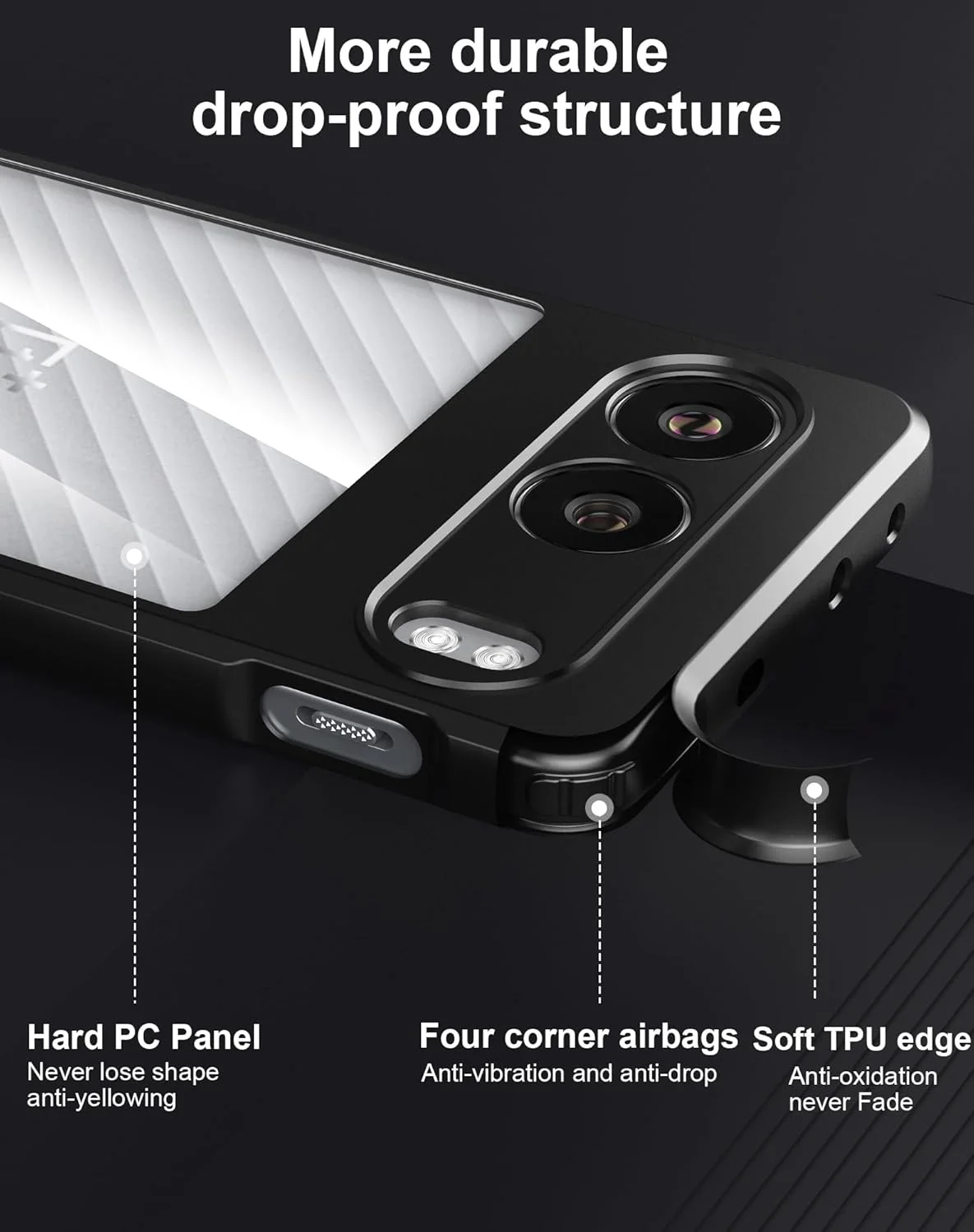 کاور شفاف Foluu برای OnePlus Nord 4 5G 2024، پشت PC سخت شفاف و سپر TPU نرم، کاور محافظ ضد ضربه و باریک برای OnePlus Nord 4 5G 2024 کاور شفاف Foluu برای OnePlus Nord 4 5G 2024، پشت PC سخت شفاف و سپر TPU نرم، کاور محافظ ضد ضربه و باریک برای OnePlus Nord 4 5G 2024