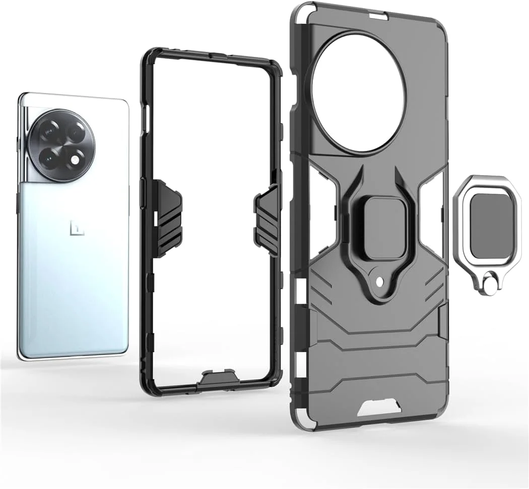 قاب محافظ گوشی موبایل مایجین سازگار با وانپلاس 11R و وانپلاس ایس 2، دارای حلقه فلزی و استند، پوشش دولایه مقاوم (مشکی) قاب محافظ گوشی موبایل مایجین سازگار با وانپلاس 11R و وانپلاس ایس 2، دارای حلقه فلزی و استند، پوشش دولایه مقاوم (مشکی)