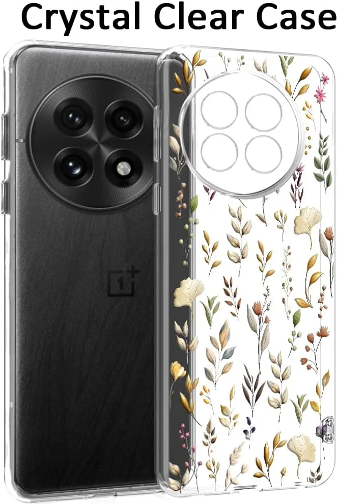 کاور محافظ گوشی موبایل یونوو سازگار با OnePlus 13R 5G، شفاف با طرح گل های طلایی، جنس TPU نرم، ضد ضربه، باریک و دارای طرح برجسته کاور محافظ گوشی موبایل یونوو سازگار با OnePlus 13R 5G، شفاف با طرح گل های طلایی، جنس TPU نرم، ضد ضربه، باریک و دارای طرح برجسته