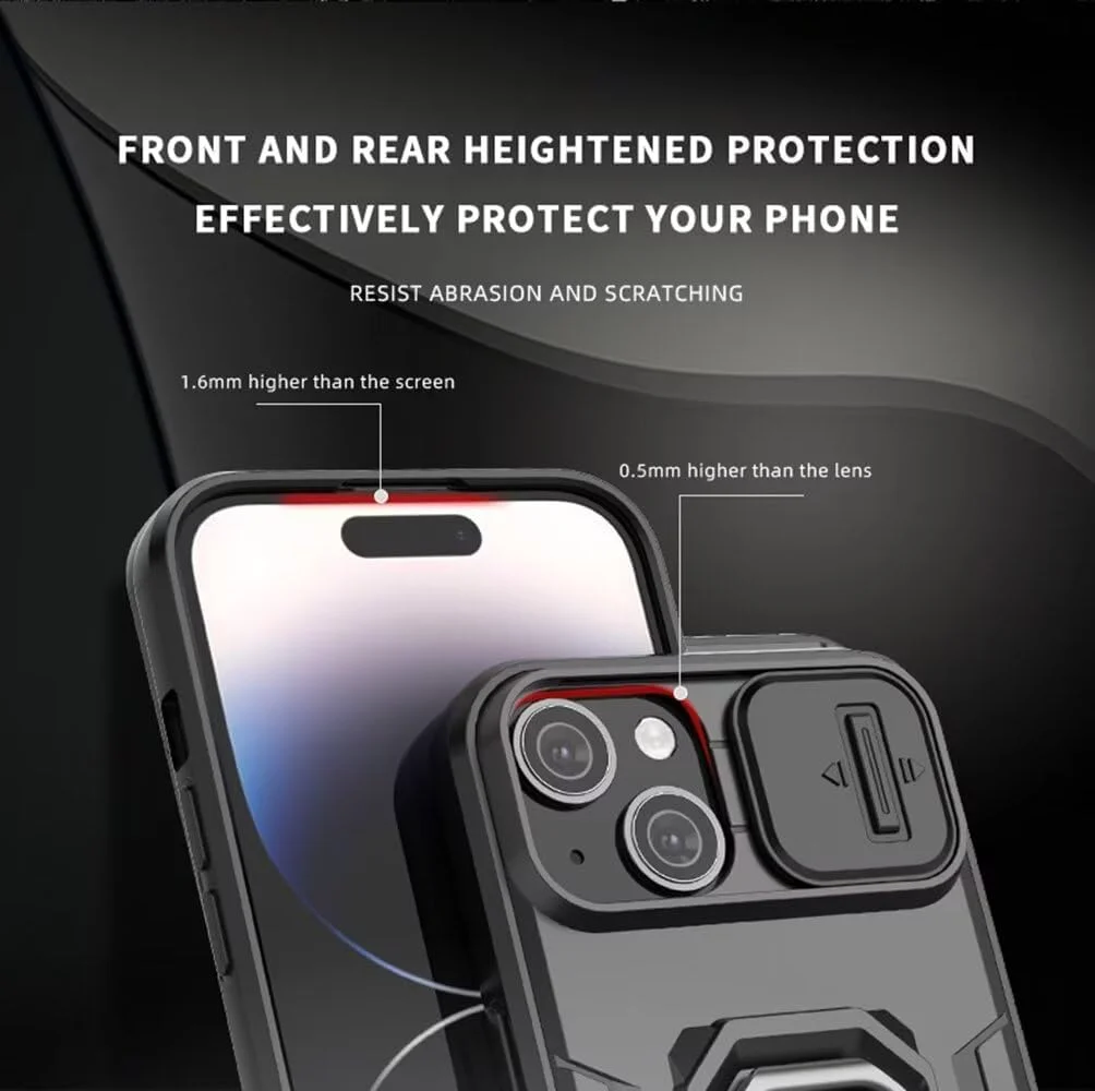 کاور محافظ گوشی موبایل SEAHAI مناسب برای وان پلاس نورد CE 5 5G، فوق العاده نازک، سیلیکونی TPU ضد ضربه، قاب پشتی سخت PC، دارای پوشش کشویی دوربین و حلقه استند - مشکی کاور محافظ گوشی موبایل SEAHAI مناسب برای وان پلاس نورد CE 5 5G، فوق العاده نازک، سیلیکونی TPU ضد ضربه، قاب پشتی سخت PC، دارای پوشش کشویی دوربین و حلقه استند - مشکی