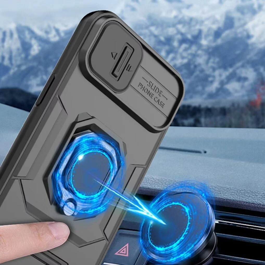 کاور محافظ گوشی موبایل SEAHAI مناسب برای وان پلاس نورد CE 5 5G، فوق العاده نازک، سیلیکونی TPU ضد ضربه، قاب پشتی سخت PC، دارای پوشش کشویی دوربین و حلقه استند - مشکی کاور محافظ گوشی موبایل SEAHAI مناسب برای وان پلاس نورد CE 5 5G، فوق العاده نازک، سیلیکونی TPU ضد ضربه، قاب پشتی سخت PC، دارای پوشش کشویی دوربین و حلقه استند - مشکی