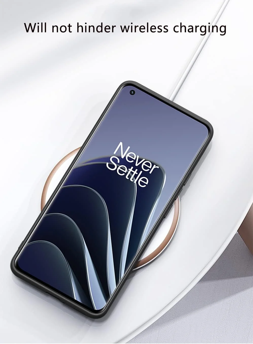 کاور محافظ گوشی Puxssul برای OnePlus 10 Pro 5G، پشت چرم مصنوعی TPU نرم، کاور فوق‌العاده سبک، ضد اثر انگشت و ضد خش، محافظ دوربین برای Oneplus 10 Pro (قرمز)