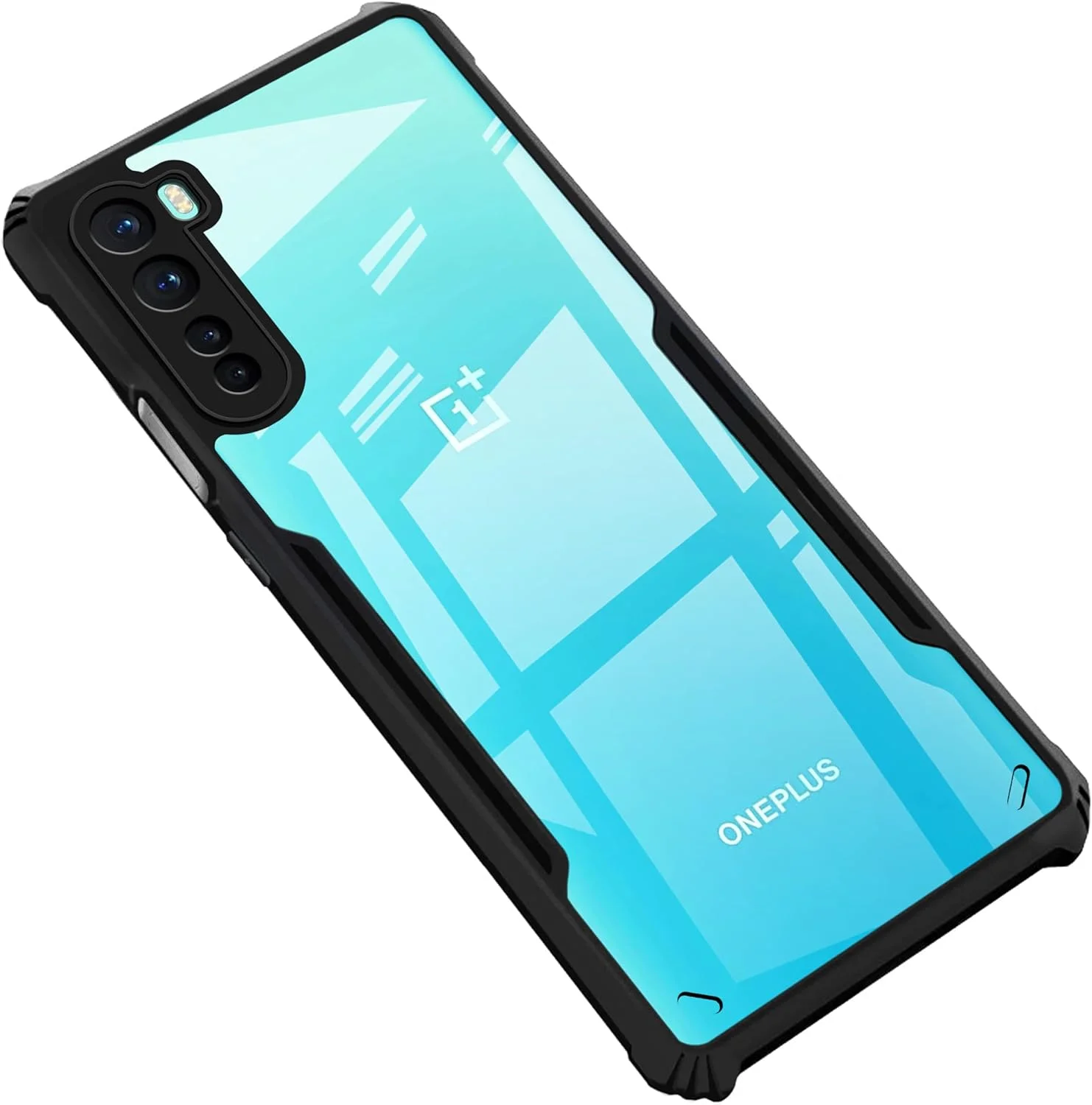 قاب پشتی Zapcase برای OnePlus Nord | سازگار با قاب پشتی OnePlus Nord | قاب پشتی 360 درجه | قاب شفاف برای OnePlus Nord با محافظت از دوربین | (TPU + PC | مشکی مات)