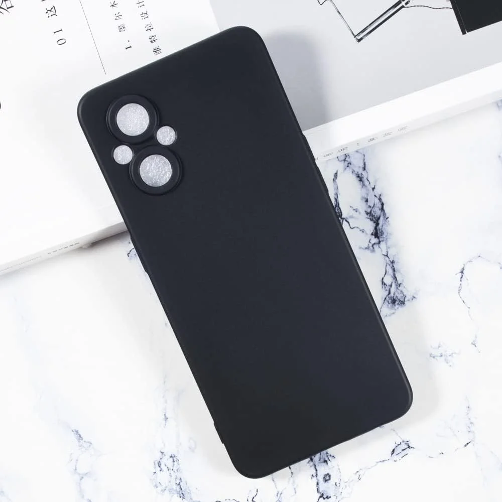کاور محافظ گوشی EXELLE برای OnePlus Nord N20 5G، محافظت از دوربین، فوق العاده باریک، سیلیکونی TPU نرم، ضد ضربه، بامپر (مشکی)
